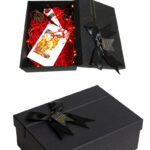 Lid & Base Box Custom Lid and Base Rigid Box with Shoulder Neck and Ribbon Pull